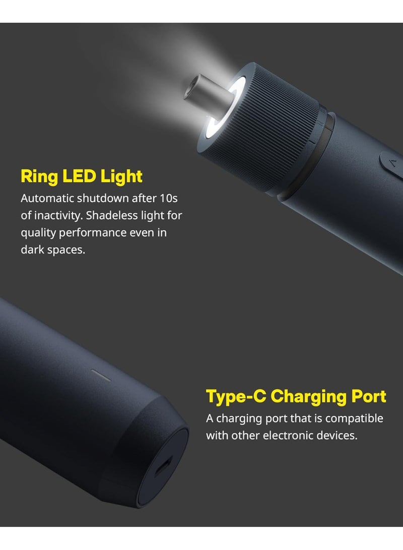 HOTO Electric Precision Screwdriver Set with 24 Bits – Rechargeable Mini Screwdriver Kit for Electronics Repair  (If brand is known, add it at the start) Example: Xiaomi Electric Precision Screwdriver Set with 24 Bits – Rechargeable - Image 4